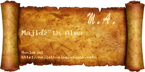Majláth Alma névjegykártya